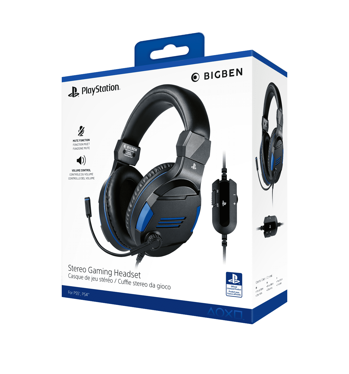 Nacon V3 Stereo Gaming Headset Officially Licensed for PlayStation PS4, PS5 - Black