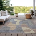 thumbnail image 6 of HomeRoots 623289 5 x 8 ft. Gray & Gold Abstract Washable Transitional Indoor & Outdoor Rectangle Area Rug, 6 of 9