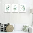 thumbnail image 2 of Green Leaf Wall Art Bathroom Wall Decor Eucalyptus Canvas Pictures Watercolor Modern Bohemia Botanical Canvas Artwork Conemporary Minimalism Canvas Art Prints for Bedroom Living Room Wall Decor 12" x, 2 of 5
