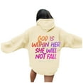 thumbnail image 4 of SIYUDAN Hoodies Sweatshirt for Women Long Sleeve Hoodie Women Pullover Graphic HoodieKhaki Sweatshirts Fall Outfits for women Clothes, 4 of 5