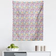 thumbnail image 1 of Alien Trippy Tapestry, Funny Monsters and Freaks Repetitive Colorful Design Jumble Cartoon, Fabric Wall Hanging Decor for Bedroom Living Room Dorm, 5 Sizes, Pale Grey Multicolor, by Ambesonne, 1 of 1