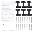 thumbnail image 5 of WOWOW Bathroom Hardware Hook Matte Black Set Of 6, 5 of 5