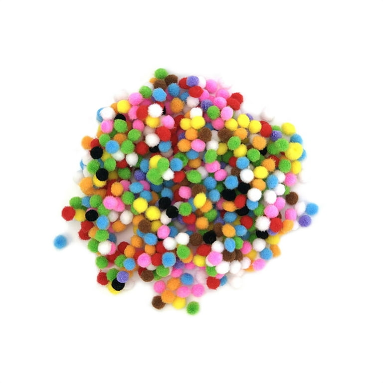 Mini Pom Poms, 2000 Pieces Fluffy Pom Poms Balls, 1cm Fluffy Pompoms Plush  Balls Colourful Mini Pompoms Craft Pom Mini Pompoms for Crafts DIY Creative  Craft Making Pom Pom Set 