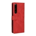 thumbnail image 2 of Case for Sony Xperia 1 III Leather Wallet Book Flip Folio Stand View Cover - Red, 2 of 5