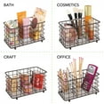 thumbnail image 4 of mDesign Metal Wire Cutlery and Utensil Storage Bin for Kitchen - Bronze, 4 of 5