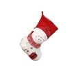 thumbnail image 2 of 22 Inches Large Christmas Stocking, Red and White Christmas Stockings Personalized, Santa Snowman Knit Christmas Stockings Xmas Decoration for Fireplace Hanging Holiday Decoration, 2 of 4