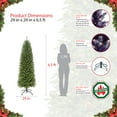 thumbnail image 2 of Puleo International 6.5 ft Fraser Fir Pencil Artificial Christmas Tree, Metal Stand, Green, 2 of 5