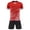 Red, variant on Hansber Boys Quick Dry Basketball Soccer Jerseys Outfit Loose Athletic Short Sleeve Shirt and Shorts Turquoise XXS