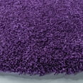 thumbnail image 4 of SAFAVIEH Milan Harlow Solid Plush Shag Area Rug, Purple, 3' x 3' Round - Modern Design, Purple, Non-Shedding & Easy Cleaning, Ultra Plush Thick Pile, Ideal for Living Room, Bedroom, 4 of 13