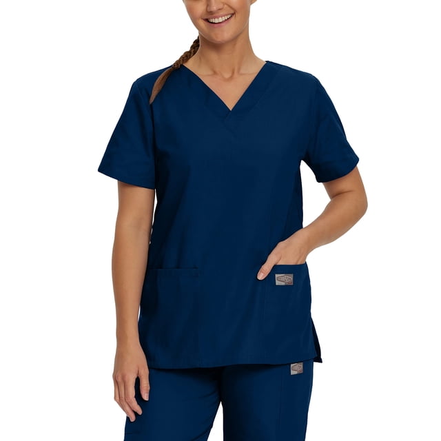 Landau Haut de Blouse Médicale à 3 Poches pour Femmes: Coupe Classique Décontractée, Col en V, Durable Médical 70221