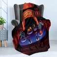 thumbnail image 4 of Circus Soft Flannel Fleece Throw Blanket, Graphic Image of a Performance on Stage with Lettering Above Audience Show Time, Cozy Plush for Indoor and Outdoor Use, 60" x 80", Multicolor, by Ambesonne, 4 of 5