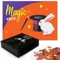 thumbnail image 2 of Ambesonne Magician Jigsaw Puzzle Durable Cardboard, Little Bunny and Hat Trick, 1000 pcs, Burnt Sienna Violet, 2 of 5