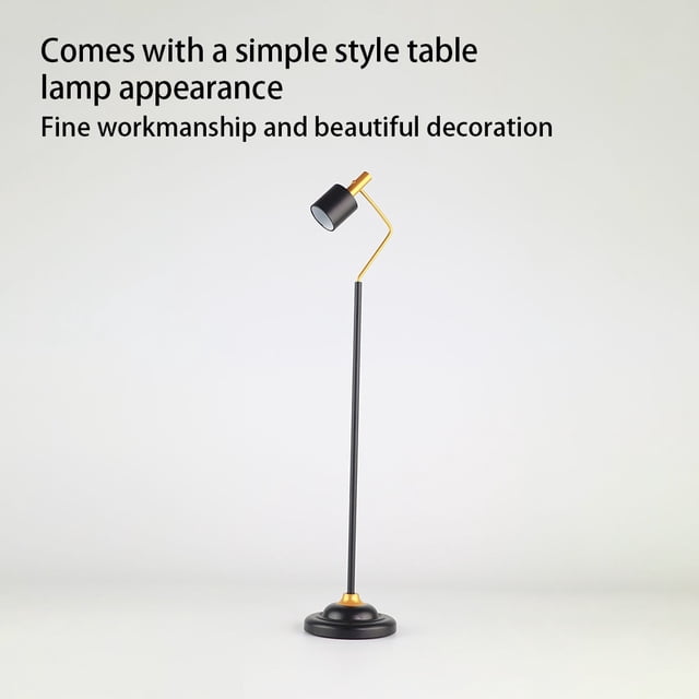 1/6 Action Figure Floor Lamp Exquisite Doll Ornament Decorating Accessory Miniature DIY 1:6 Scale Scene Decor Room Adorn Model Black