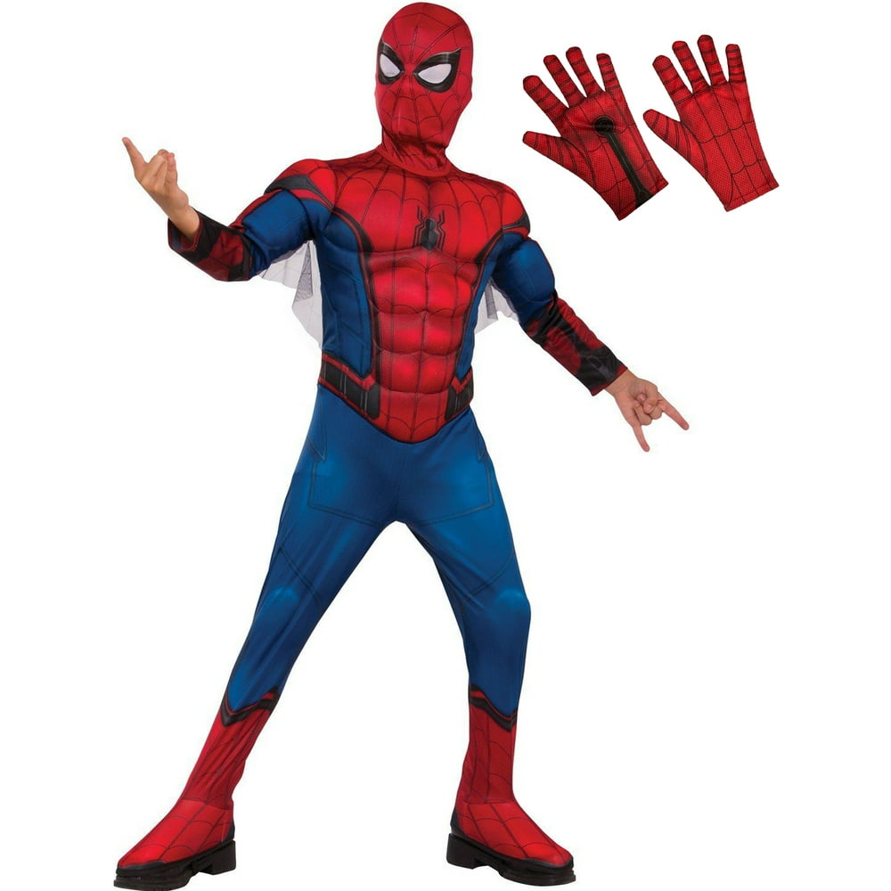 Spiderman Kids Deluxe Costume Kit - Red & Blue - Walmart.com - Walmart.com