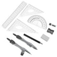 thumbnail image 5 of 1 Set Student Math Geometry Set with Drawing Compass Clear Math Protractor Triangle Ruler and Straight Ruler Students Geometry Kit, 5 of 8