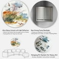 thumbnail image 5 of Designart - Autumn Landscape With Flying Over The Water - Traditional Metal Circle Wall Art, 5 of 5