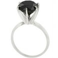 thumbnail image 2 of Pompeii3 3Ct Black Diamond Solitaire Engagement Ring 14K White Gold (Black,), 2 of 4