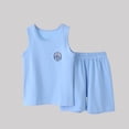 thumbnail image 4 of ATOGUTA Boys Outfit Summer Kids Sleeveless Tank Tops and Shorts Set Athletic Tracksuit Size 5T-15, Blue, 4 of 5