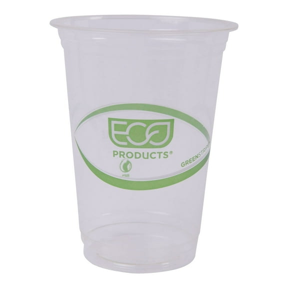 Eco-Products Greenstripe Renewable & Compostable Cold Cups, 16 Oz, Case Of 1000 (Ep-Cc16-Gs)