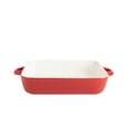 thumbnail image 6 of 10 Strawberry Street Sienna Square 10" and 8" Stoneware Bakeware Set of 2, Red, 6 of 7
