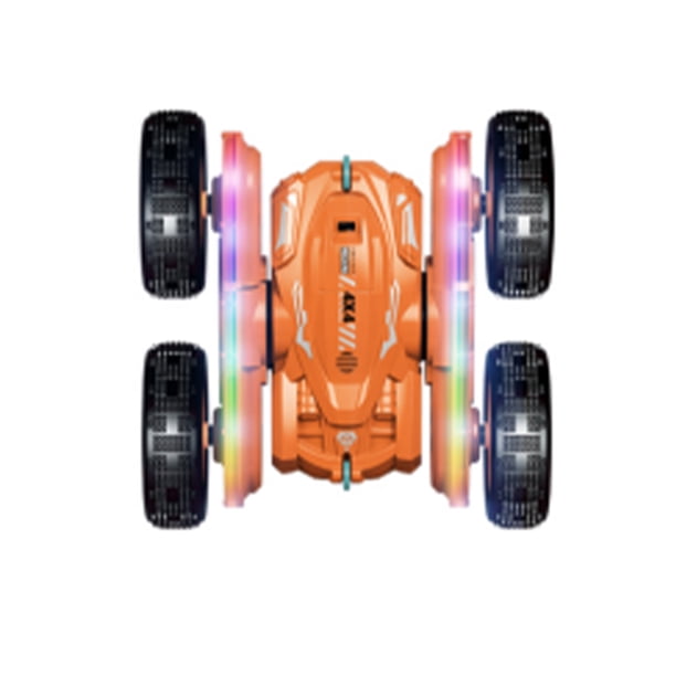 Coche de juguete eléctrico Coches de acrobacias Juguete antideslizante Juguetes para niños (Batería naranja2) Likrtyny libre de BPA