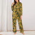 thumbnail image 2 of Pajamas for Women Set - Yellow Camouflage Comfy Long Sleeve Button Up Pajama Sets for Women 2 Piece, Soft Sleepwear Nightwear Pjs Lounge Sets for Women with Pockets, 2 of 6