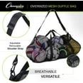 thumbnail image 6 of Champion Sports Mesh Duffle Bag with Zipper and Adjustable Shoulder Strap, 15” x 36”, Red, Multipurpose, Oversized Gym Bag for Equipment, Sports Gear, 6 of 9