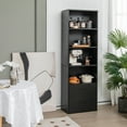 thumbnail image 5 of Costway 6-Tier Tall Bookshelf Freestanding Modern Bookcase Black Storage Cabinet, 5 of 12