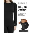 thumbnail image 4 of Womens 100% Merino Wool Base Layer Top for Ski Lightweight Thermal Underwear Shirts, 4 of 7