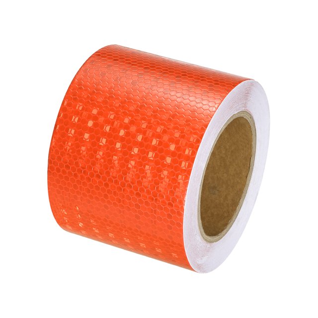 Unique Bargains Reflective Tape, 4' x 66 Ft Waterproof High Visibility Warning Safety Tape, Orange