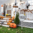 thumbnail image 2 of Eveokoki Home Halloween Yard Stake, 9.2x9.2 Inch Frightful Haunted And Cursed Aluminum Sign With Stake, Outdoor Decoration Garden Lawn Driveway Yard Sign for Halloween, 2 of 6