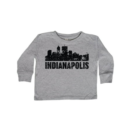

Inktastic Indianapolis Skyline Grunge Gift Toddler Boy or Toddler Girl Long Sleeve T-Shirt