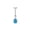 BLUE DROP, variant on F136 G23 Titanium Heart Star Crystal Dangle Cartilage Earrings 16G Woman Jewelry-PINK STAR