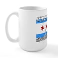 thumbnail image 2 of CafePress - Chicago Outline 5 FLAG Mugs - 15 oz Ceramic Large White Novelty Mug, 2 of 6