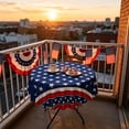 thumbnail image 3 of 4th of July Round Tablecloth Memorial Day Patriotic Tablecloth Independence Day Liberty Star Reusable Table Cloth 4th of July Decorations for Holiday Kitchen Dinning Party Decor, 3 of 6