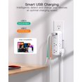 thumbnail image 3 of Extensor de enchufe y protector contra sobretensiones Mifaso PD30W con 6 AC y 3 USB, 3 of 6