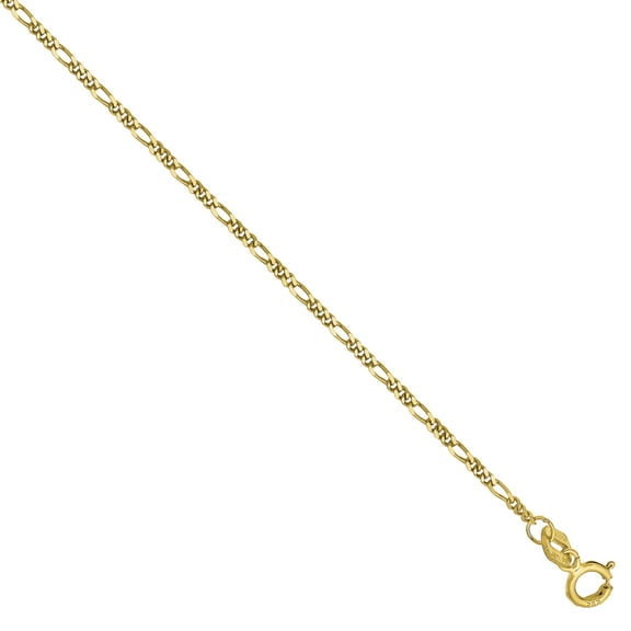 Primal Gold 10 Karat Yellow Gold 1.25mm Flat Figaro Chain