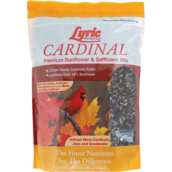 Lyric 2647467 Cardinal Premium Sunflower and Safflower Wild Bird Mix, 3.75 lb, dark