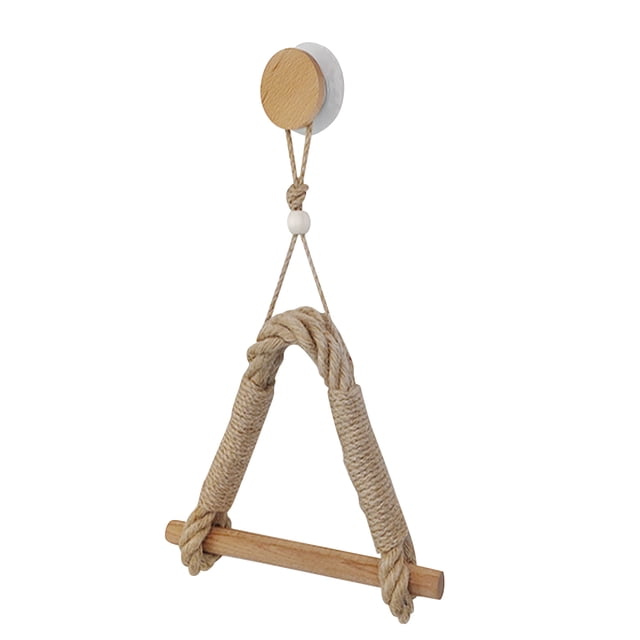 Soporte de papel de cuerda Colgador de pañuelos para colgar en la pared Decoración de madera Estante de rollo de papel de baño, Tipo A kenally HA004529-01B