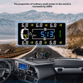 thumbnail image 4 of 2X RV Truck TPMS 6 Wheels Sensor Solar Tire Pressure Monitoring System Temperature Clock Air Pressure Display Alarm B,2 x Car RV Truck TPMS 6 Wheels Sensor,Black, 4 of 5
