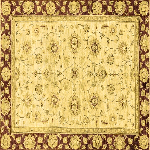Ahgly Company Indoor Square Oriental Brown Traditional Area Rugs, 3' Square