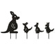 thumbnail image 2 of 4 Uds silueta de Animal estaca de jardín estatuas huecas de canguro de Metal decoraciones de jardín huecas para patio césped, 2 of 8