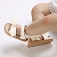 thumbnail image 5 of URMAGIC Baby Toddler Infant Girls PU Leather Soft Open Toe Summer Sandals Flower Princess Flat Shoes, 5 of 10