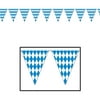 Beistle 10" x 12' Oktoberfest Pennant Banner Blue/White 4/Pack 50970