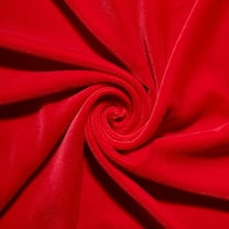 Micro Velvet Soft Fabric 45" inches By the Yard for Sewing Apparel Crafts (Red)