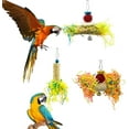 thumbnail image 3 of 5pcs Bird Parrot Shredding Toys, Chewing Foraging Hanging Cage Toys, Paper Strings Wire Drawing Ball Toys, Relieve Boredom, 3 of 8