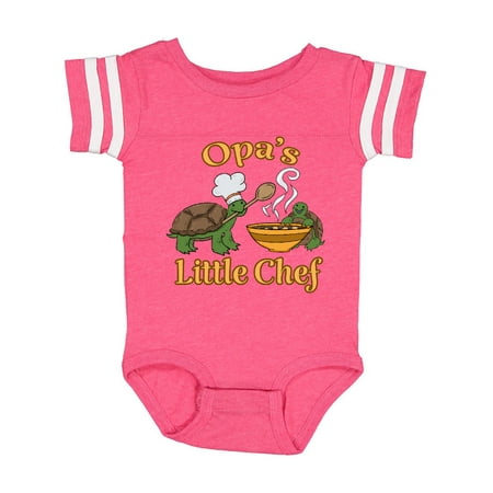 

Inktastic Opa s Little Chef with Cute Turtles Gift Baby Boy or Baby Girl Bodysuit
