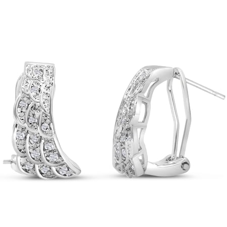 SuperJeweler 1/4 Carat Diamond Angel Wings Earrings For Women