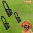 thumbnail image 2 of Set of 3 Breathable Mesh Dog Muzzle for Small & Medium Breeds - Anti-Bite & Bark Pet Mask - Comfortable Fit with Adjustable Straps - Black(3 size), 2 of 8