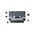 thumbnail image 2 of Meridian Furniture Grande Solid Wood and Velvet King Bed in Gray, 2 of 3
